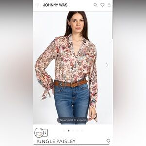 Johnny Was Multicolor Floral Blouse